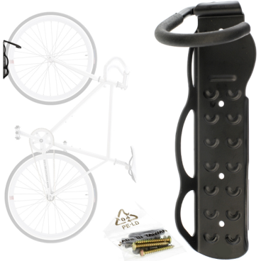 Крюк стальной настенный для хранения велосипеда за колесо (вертикально) HUK 05