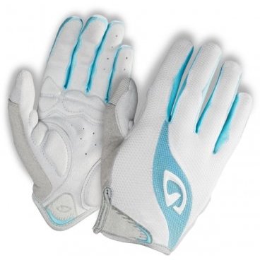 Велоперчатки женские GIRO TESSA, длинные пальцы, white/milky blue, GIG7043573