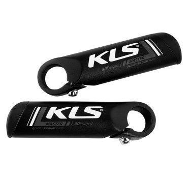 Рога велосипедные KELLYS KLS MASTER, цельные, 110 мм, алюминий, матовые чёрные, Bar ends KLS Master  rohy