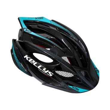 Велошлем KELLYS SCORE, черный/бирюзовый, Helmet SCORE