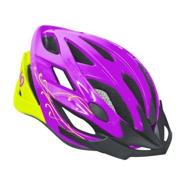 Фото Велошлем женский KELLYS DIVA, фиолетовый/салатовый, Helmet DIVA