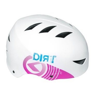 Велошлем KELLYS JUMPER BMX/Dirt, белый с розовым принтом, Helmet JUMPER