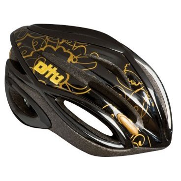Велошлем Etto Jasmine, цвет чёрный с золотым орнаментом, S/M (54-57см), 343102