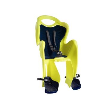 Детское велокресло BELLELLI Mr Fox Standard Hi-Viz, на подседельную трубу, желтый неон, до 7лет/22кг, 01FXS00027