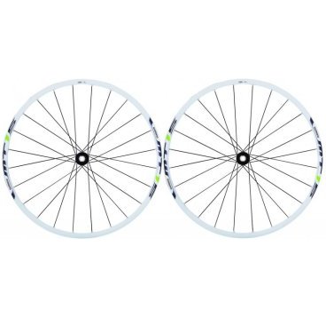 Колеса велосипедные SHIMANO MT15A, переднее и заднее, 29', C.Lock, бело-зеленый, EWHMT15AFR9WC