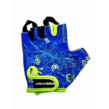 Велоперчатки детские Vinca sport, синие, VG 939 child letters