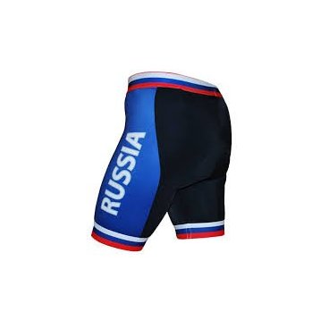 Фото Велошорты S-RUSSIA-C16 PRO с лого РОССИЯ с памперсом C16 черно-синие M FunkierBike, 16-0031