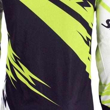 Джерси Santic, длинный рукав, размер XL, черно-бело-зеленый, MC02056XL