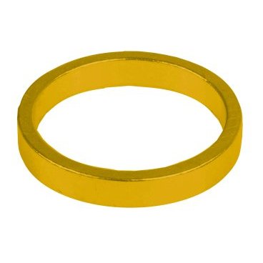 Рулевой спейсер M-WAVE (проставочное кольцо), спорт, 1 1/8",  5 мм, алюминий, золотистый, 5-390646