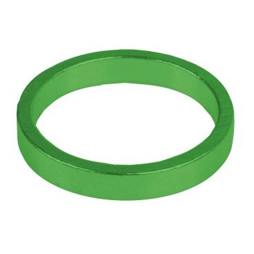 Рулевой спейсер M-WAVE (проставочное кольцо), спорт, 1 1/8",  5 мм, алюминий, зеленый, 5-390645