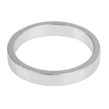 Фото Рулевой спейсер M-WAVE (проставочное кольцо), спорт, 1 1/8",  5 мм, алюминий, серебристый, 5-390641