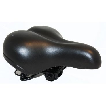 Фото Седло велосипедное комфортное Vinca, размер 250x200мм, черный, универсальное, VS 188-01