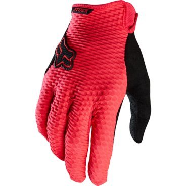 Велоперчатки Fox Attack Glove, неоново-красные, 2016, 07668-531-L