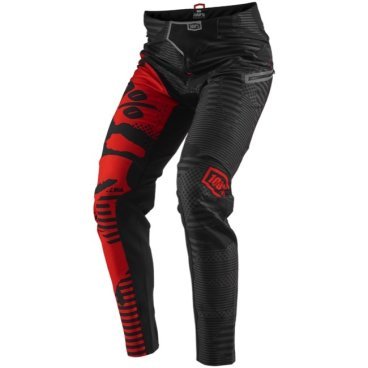 Велоштаны 100% R-Core-X DH Pants, черно-красный 2018, 43000-064-30