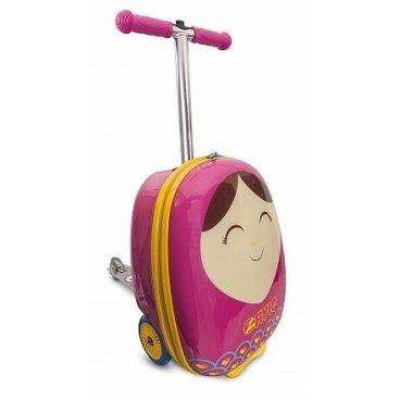 Фото Самокат-чемодан Zinc Betty, розовый, складной, трёхколёсный, детский, до 50 кг, ZC04092