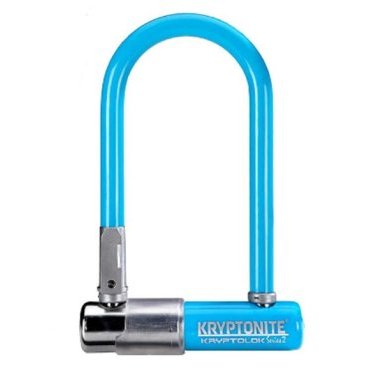 Фото Велосипедный замок Kryptonite Kryptolok Mini-7 FlexFrame-U bracket, U-lock, на ключ, 82 х 170 мм, синий, 720018001560
