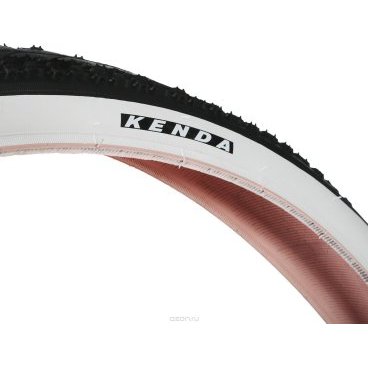 Покрышка для велосипеда KENDA 26"х1.95 (50-559), K935, KHAN, полуслик, черно-белая, 5-525447