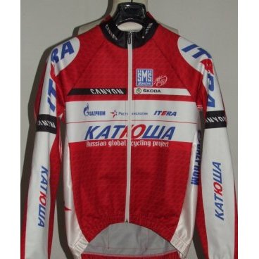 Велокуртка Santini Team Katusha'11, breezewall, -8 +5, красно-сине-белая, RE507751KABWP
