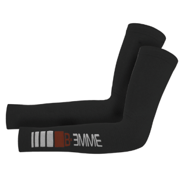 Фото Рукава велосипедные Biemme Logo, бесшовные, черные, 2018, A01F101U