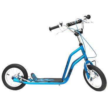 Фото Самокат детский OLIMP 12", двухколёсный, городской, ручной тормоз, до 65 кг, синий, SO17122, BLUE, 2017