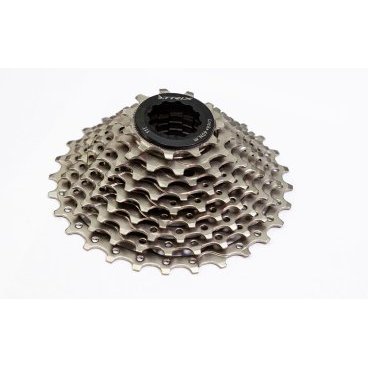 Фото Кассета TRIX, 9 скоростей, для шоссейных велосипедов, зубья 11-28, сталь, никелированная, ROAD-CS-9-28