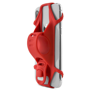 Держатель для смартфона Bone Collection BIKE TIE 2, силикон, на руль, 4.0'-6.5', красный, 07-180011