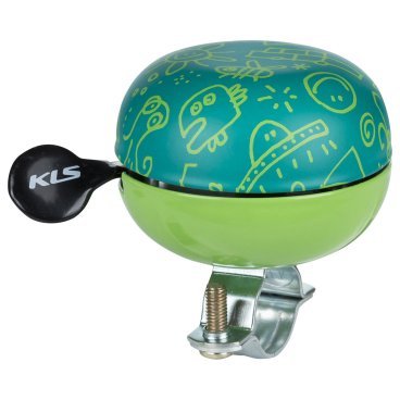 Звонок KELLY'S Bell 60, 60мм, сталь, "детские рисунки", зелёный, NKE19789