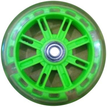 Колесо для самоката ПВХ с 2 подшипниками ABEC-7, d - 116мм, зеленое, SC 01-1 GR