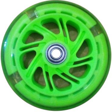 Колесо для самоката, с 2 подшипниками ABEC-7, d - 117мм, зеленое, SC 01 GR