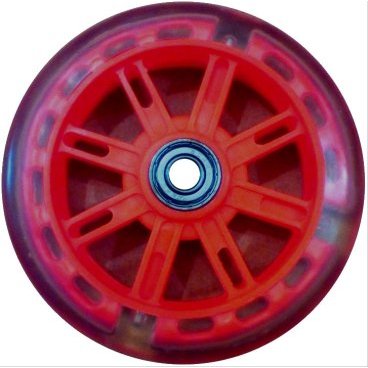 Колесо для самоката ПВХ с 2 подшипниками ABEC-7, d - 116мм, красное, SC 01-1 RD