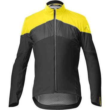 Фото Куртка велосипедная MAVIC COSMIC H2O SL, желто-черный 2020, L40179400