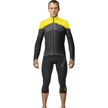 Куртка велосипедная MAVIC COSMIC H2O SL, желто-черный 2020, L40179400