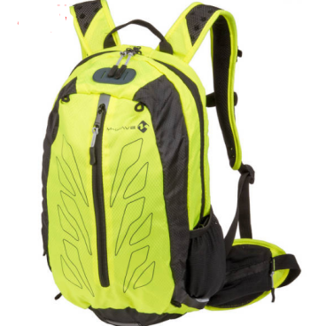 Рюкзак M-WAVE, облегчённый, 46х28х12см, 15л, дышащая сетка на спине, с дождевым чехлом, неоново-желтый, 5-122635