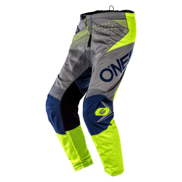 Велоштаны подростковые O'Neal Element Pant FACTOR, gray/blue/neon yellow, E010-2020