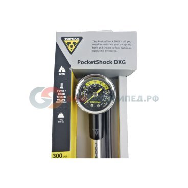 Насос высокого давления TOPEAK Pocket Shock DXG W/Dial Gauge, TPSMB-DX