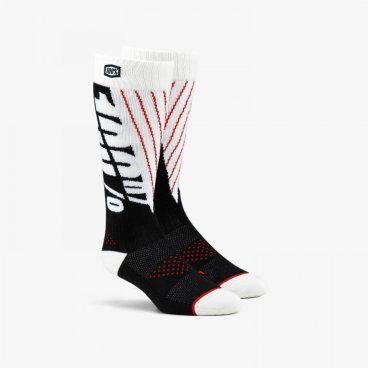 Фото Велоноски 100% Torque Comfort Moto Socks, черно-белый, 2019, 24007-011-18