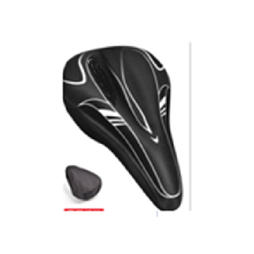 Накладка гелевая на седло Vinca sport, 270*180мм, 200гр, черно/белый, XD 05 black/white