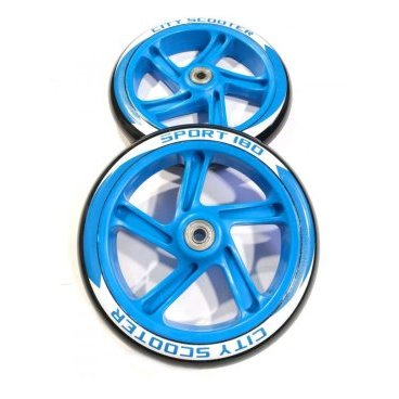 Фото Набор колес для самоката TechTeam, 2 колеса, 180мм, 4 подшипника ABEC 9, ABEC9-180