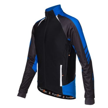 Велокуртка FUNKIER Tolmezo TPU Thermal (Windstopper, Waterproof, Breathable) PRO, Black/Blue, WJ-1326