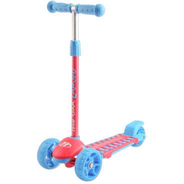 Самокат детский TechTeam Lambo, 3-х колесный, светящиеся колеса, красный/голубой, 2020, TT000238