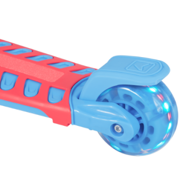 Самокат детский TechTeam Lambo, 3-х колесный, светящиеся колеса, красный/голубой, 2020, TT000238