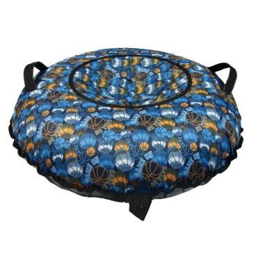 Фото Санки надувные "Ватрушка", 110 см, принт "Мячи на синем", КСНВ1106