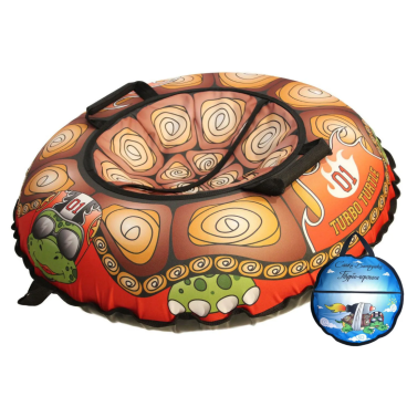 Фото Санки надувные с сумкой "Ватрушка", 100 см, принт "Турбо-черепаха", КСНВ100-ТЧЕР