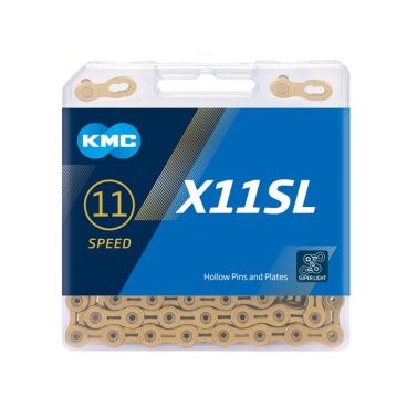 Цепь велосипедная KMC X11SL, 11 скоростей, 118L, серебристый, BX11SLN18