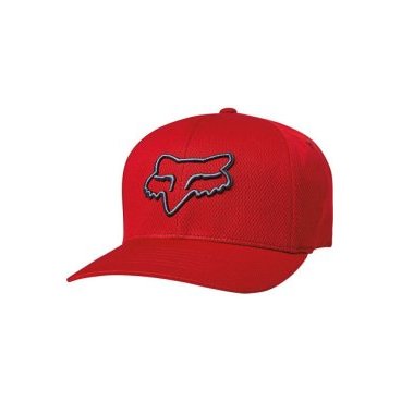 Фото Бейсболка велосипедная FOX Lithotype Flexfit Hat Bright Red, 21976-179-S/M