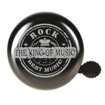 Звонок велосипедный Forward, "ROCK Music", 53мм, алюминиевый, черный, FWDYL52rock