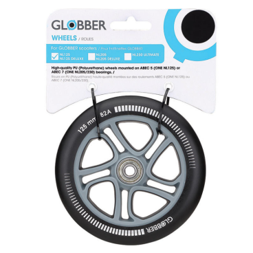 Фото Колесо для самоката Globber ONE NL 125 wheel, черный, 526-013
