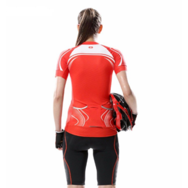 Велокомплект Santic, женский. короткий рукав, размер XL, черно-красный, L5C02078RXL