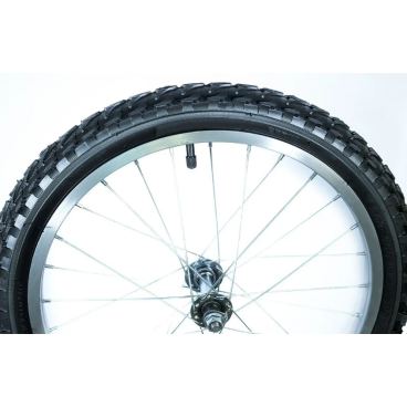 Фото Колесо велосипедное Forward, 20", переднее, алюминиевый обод, передняя втулка, в сборе с покрышкой (20х1,95), УТ00019445