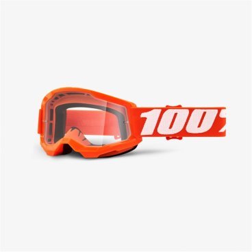 Веломаска подростковая 100% Strata 2 Youth Goggle Orange / Clear Lens, 50521-101-05